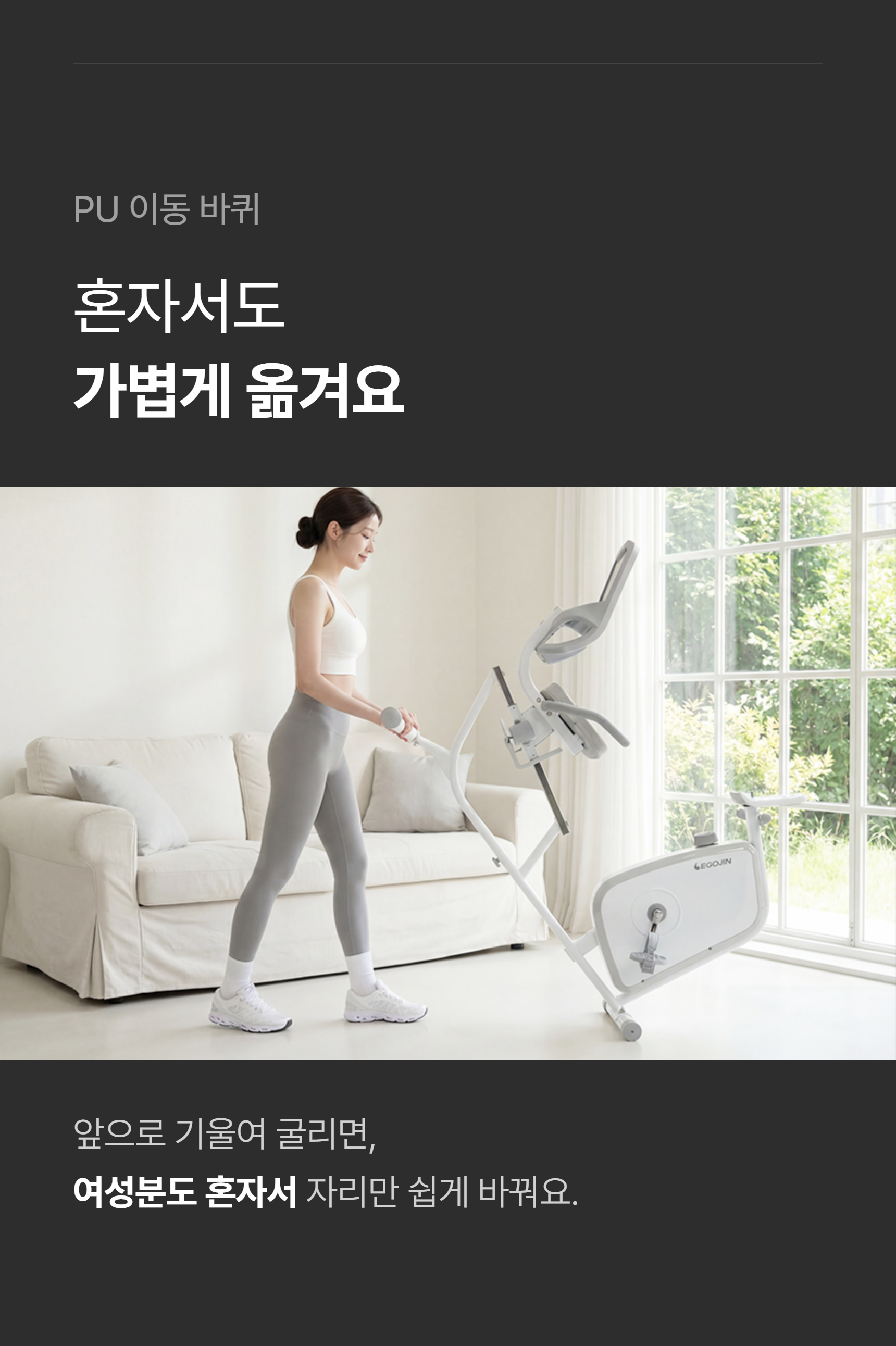 이고진 906R 좌식 실내자전거 point dark